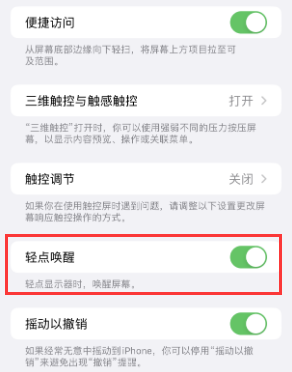 科尔沁右翼中苹果授权维修站分享iPhone轻点无法唤醒怎么办