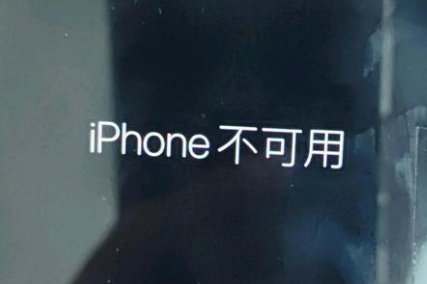 科尔沁右翼中苹果服务网点分享锁屏界面显示“iPhone 不可用”如何解决 